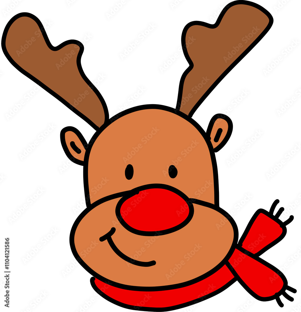 Obraz premium A head of deer (Clip art) 
