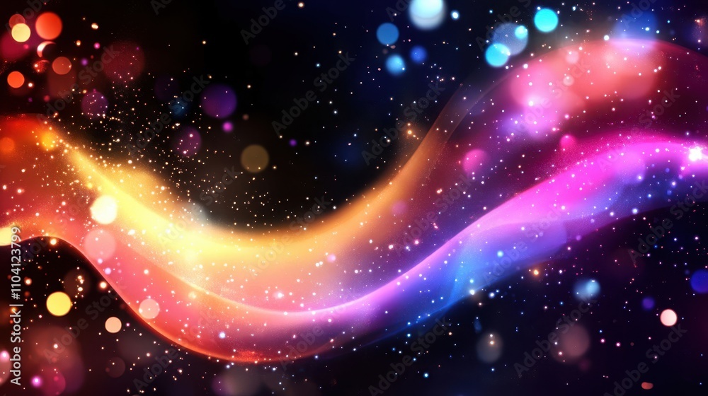 Fototapeta premium Glowing Paths of Light for Data Transfer Visualization