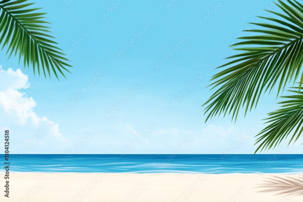 A dreamy watercolor landscape of a blue ocean meeting the sky, with soft clouds and gentle waves A dreamy watercolor landscape of a blue ocean meeting the sky, with soft clouds and gentle waves