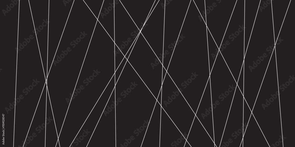 Abstract black and white geometric random chaotic lines with many squares and triangles shape. Metal grid isolated on the white background. Banner with geometric shapes, lines, stripes and triangles. Abstract black and white geometric random chaotic lines with many squares and triangles shape. Metal grid isolated on the white background. Banner with geometric shapes, lines, stripes and triangles.
