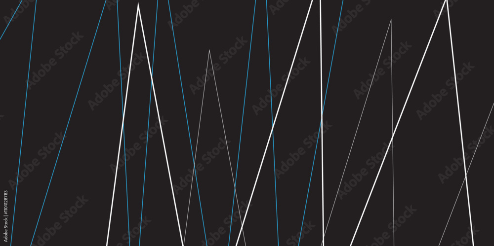 Abstract black and white geometric random chaotic lines with many squares and triangles shape. Metal grid isolated on the white background. Banner with geometric shapes, lines, stripes and triangles. Abstract black and white geometric random chaotic lines with many squares and triangles shape. Metal grid isolated on the white background. Banner with geometric shapes, lines, stripes and triangles.
