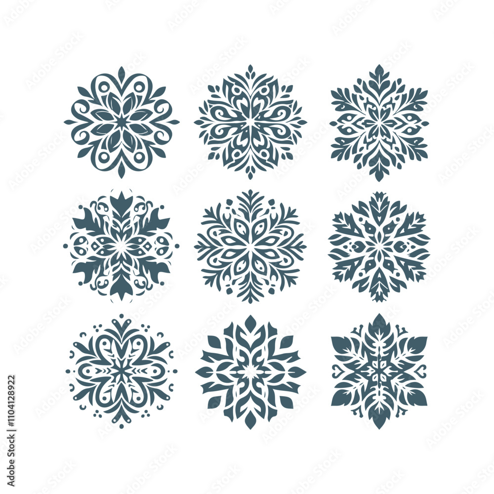 A Collection of Snowflake Vectors A Collection of Snowflake Vectors