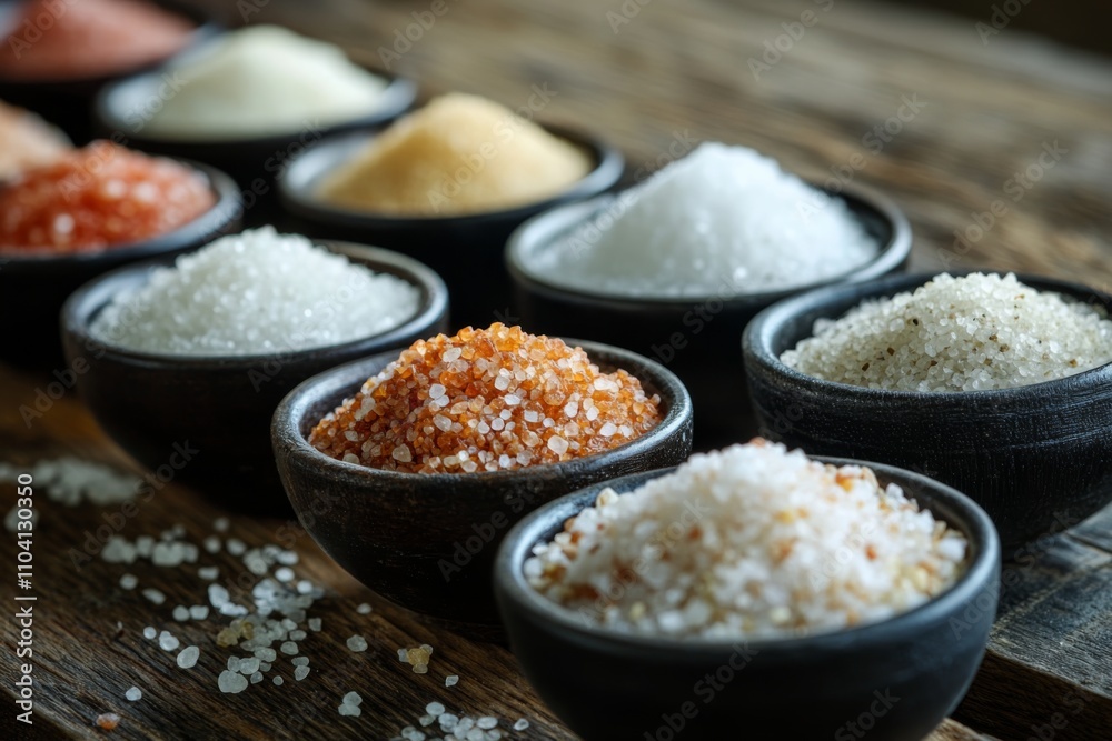 Gourmet Salt Selection in Bowls Gourmet Salt Selection in Bowls