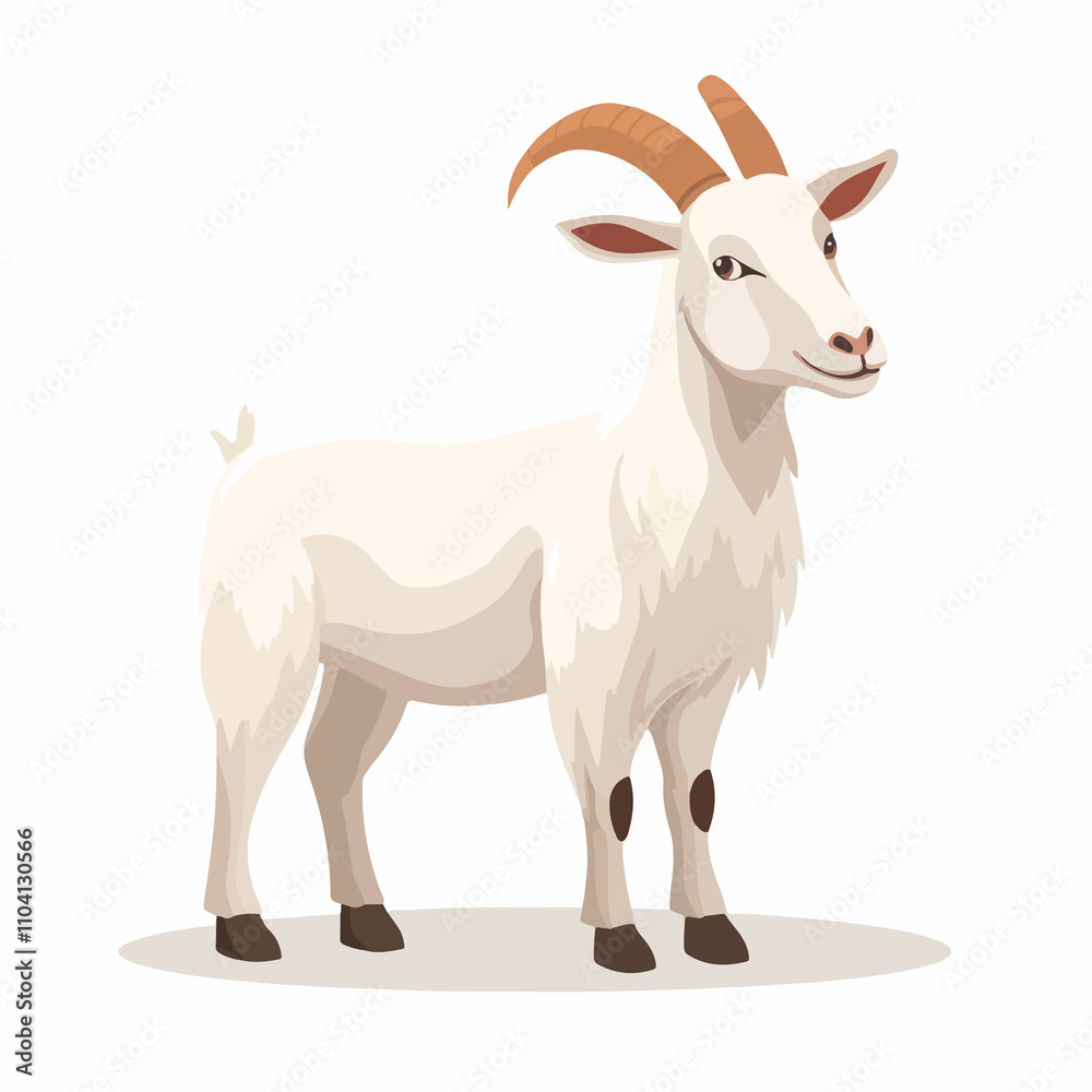 Fototapeta premium Goat Animal Farm Icon Vector Illustration Isolated