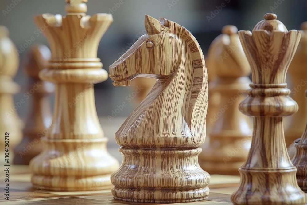 Intricate Handcrafted Wooden Chess Pieces Intricate Handcrafted Wooden Chess Pieces