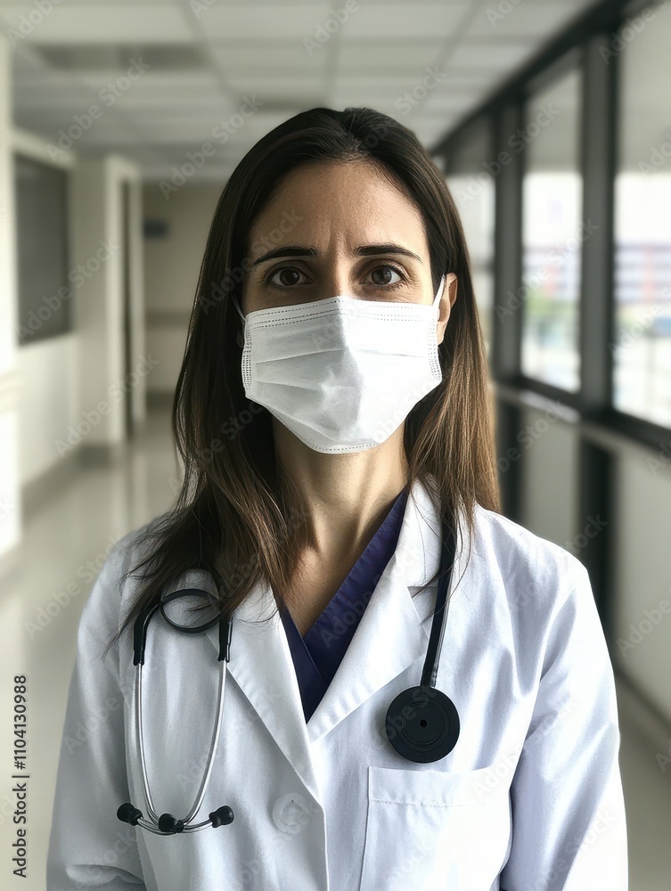 Concerned Female Healthcare Provider in Clinical Setting Concerned Female Healthcare Provider in Clinical Setting