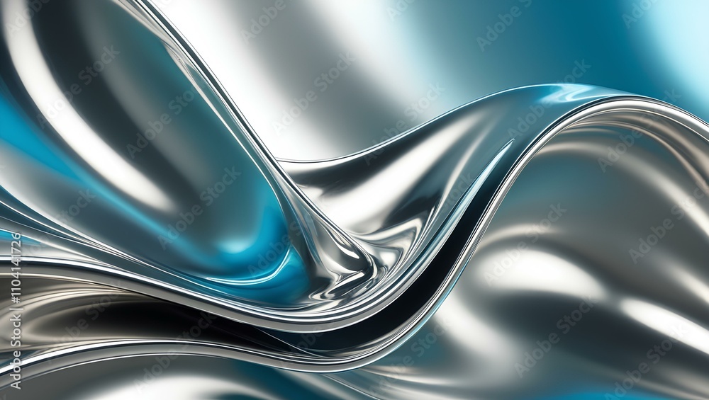 Obraz premium Wavy abstract background with dynamic blue curves and smooth flowing design