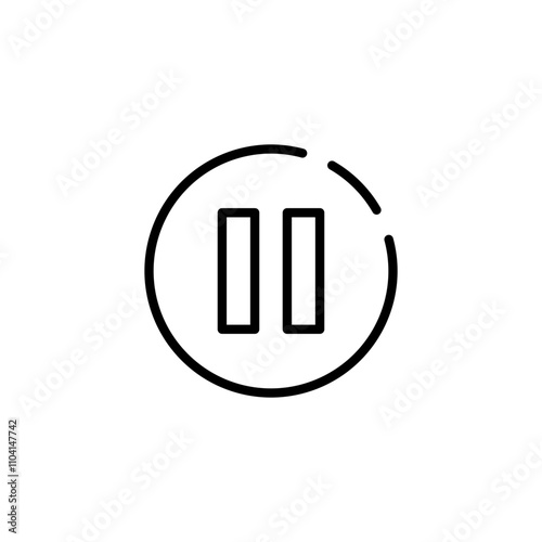 Pause icon vector. Pause icon.