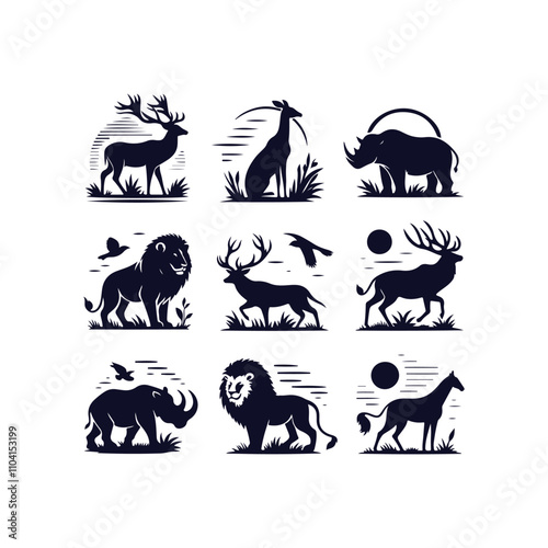 Animal Silhouettes Vector Collection photo