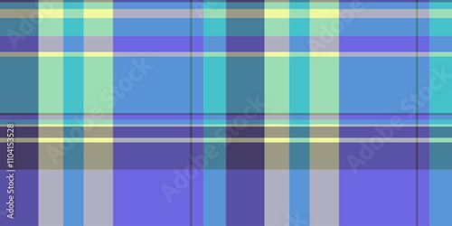 Scarf plaid pattern tartan, ethnicity check fabric texture. Harmony seamless textile vector background in indigo and pastel colors.