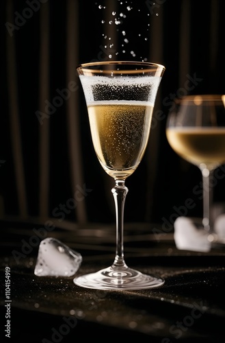 Luxurious glass of champagne