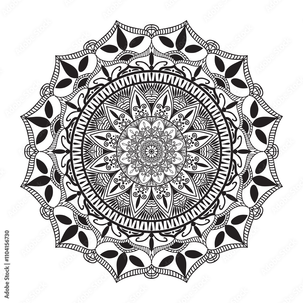 Fototapeta premium Intricate Mandala Design for Relaxation and Creativity