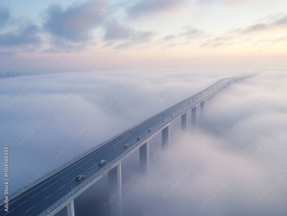 Obraz premium Bridge Above the Clouds