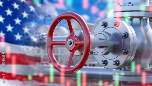 US energy industry with fla...