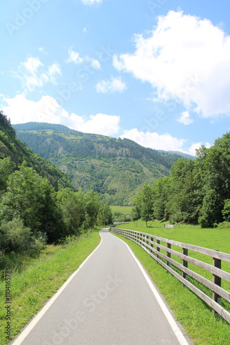 Cycling route close to Glurns - Cycling the transalpine route Via Claudia Augusta photo