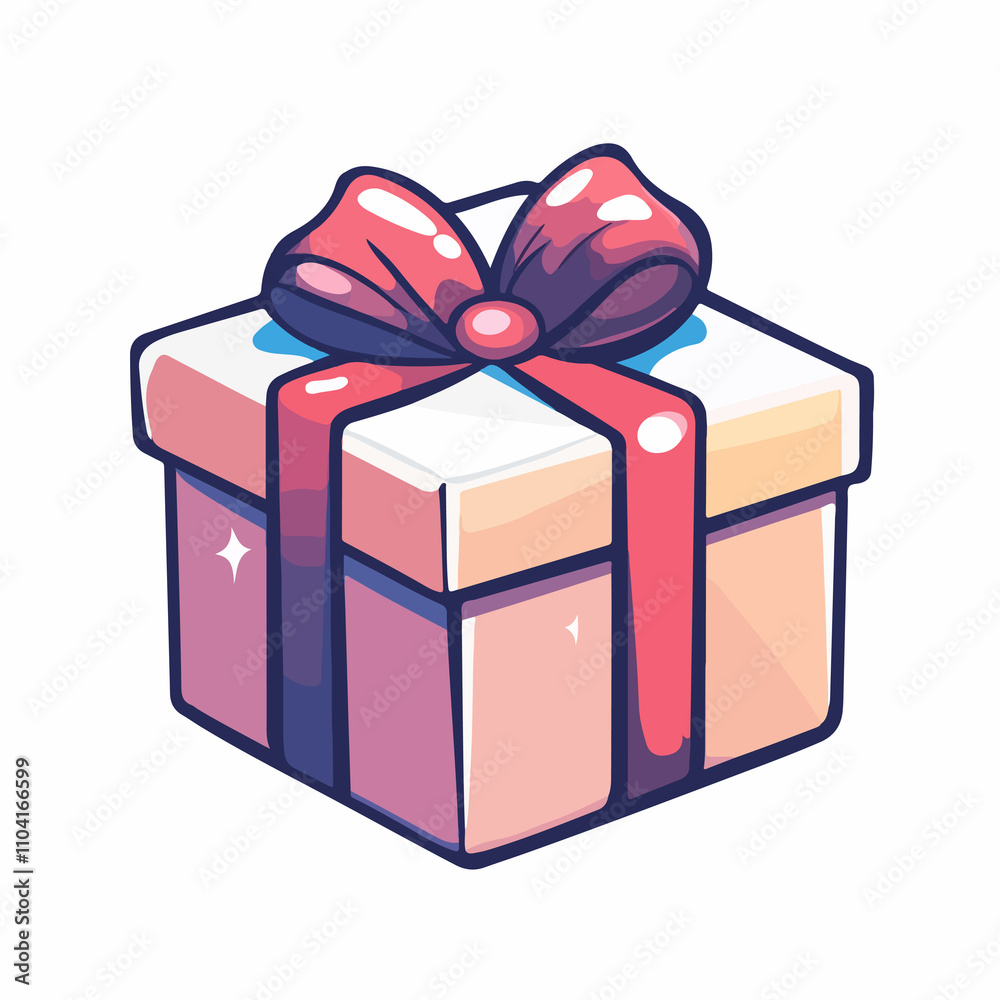 Obraz premium Elegant Gift Box Present Icon Vector Illustration