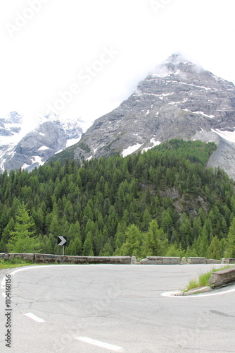 Serpentines at the Stilfser Joch (Passo dello Stelvio) - Cycling the transalpine route Via Claudia Augusta photo