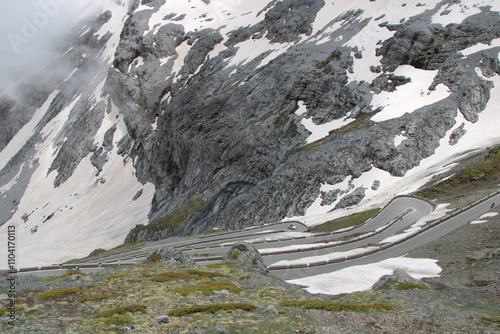 Serpentines at the Stilfser Joch (Passo dello Stelvio) - Cycling the transalpine route Via Claudia Augusta photo