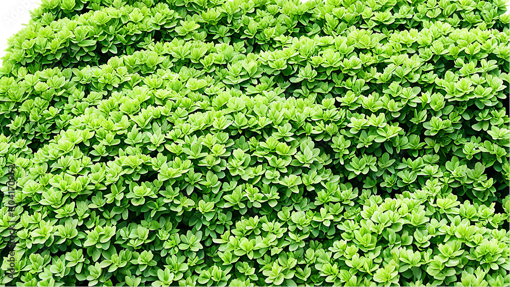 Many small, bright green bushes densely packed together isolated on transparent background Many small, bright green bushes densely packed together isolated on transparent background