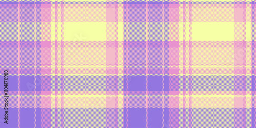 Linear check fabric texture, website background textile pattern. Layout vector seamless plaid tartan in lime and indigo colors.