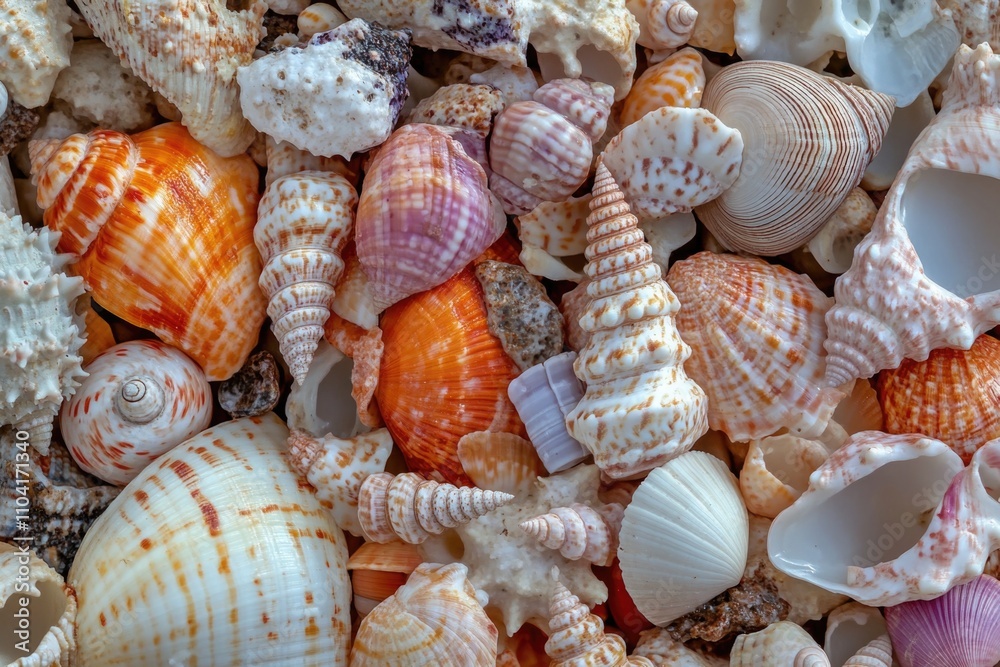 A collection of shells, great for ocean or beach themed designs A collection of shells, great for ocean or beach themed designs