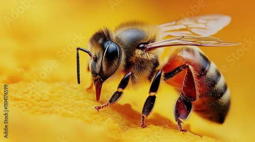 Wallpaper Mural Close-up of a honeybee on a flower. Torontodigital.ca