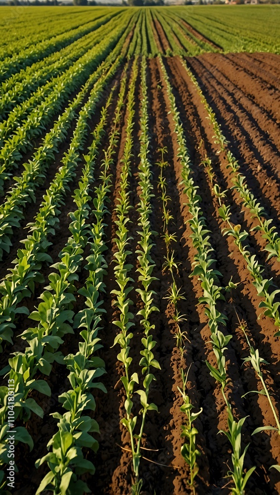 Agricultural crops in the field. Agricultural crops in the field.