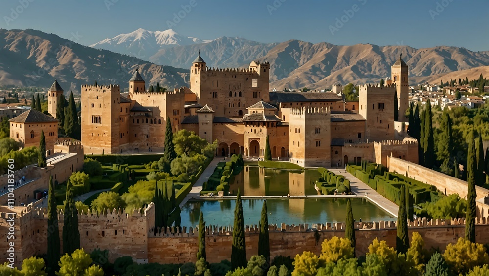Fototapeta premium Alhambra Palace in Granada, Spain.
