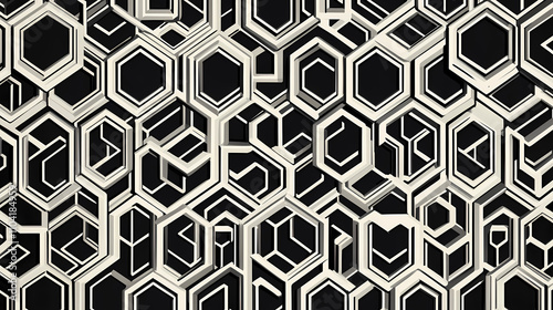 Seamless geometric pattern design (background). Geometric. Illustration