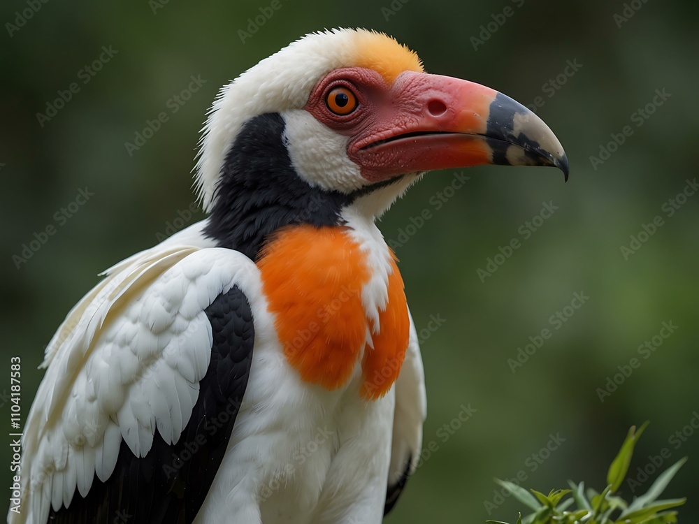 Obraz premium American king vulture perched in nature.