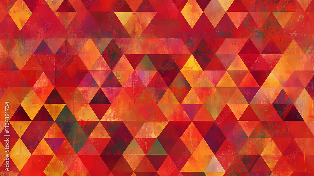 Explore a vibrant red geometric background filled with abstract triangles, adding depth and character to your designs. Geometric. Illustration Explore a vibrant red geometric background filled with abstract triangles, adding depth and character to your designs. Geometric. Illustration