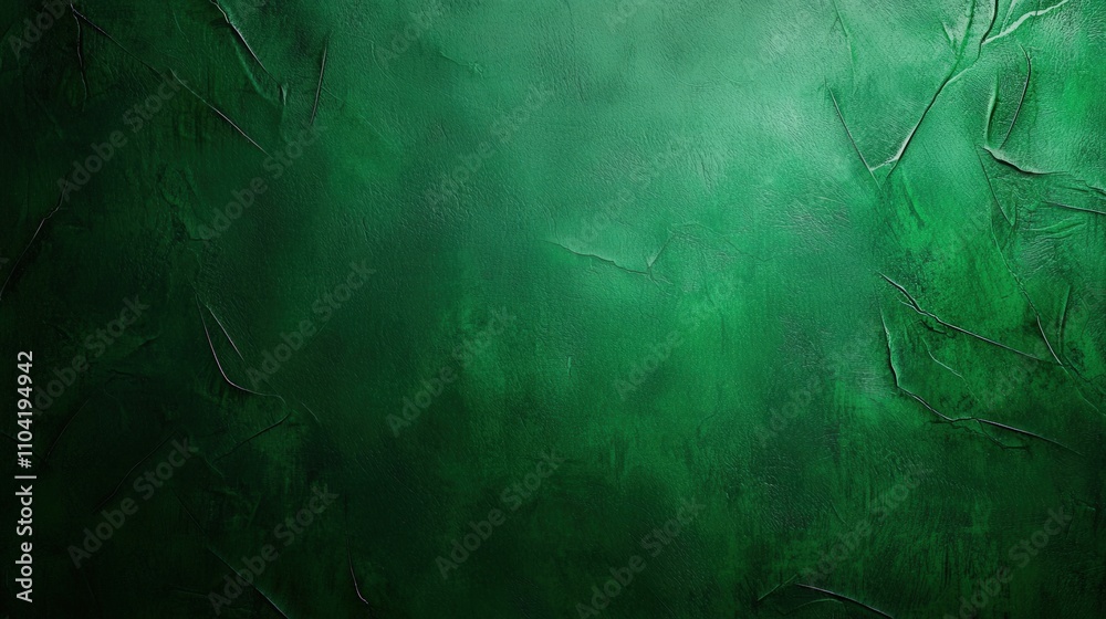 Rich emerald green backdrop with soft black shadow edges, enhanced by a delicate old grunge texture for a refined and mysterious ambiance