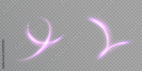 Magic dynamic swirl effect with purple light shimmer for web design and fabulous custom web design and illustration. Vector