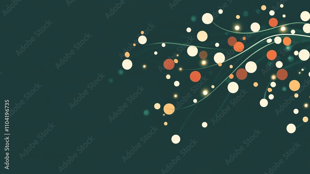 Fototapeta premium Festive Christmas-themed vector background with decorative elements and a space for custom text, perfect for holiday designs