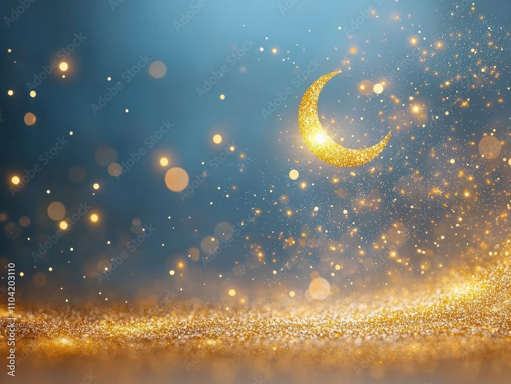 Magical night sky with glittering moon enchanted atmosphere fantasy art dreamlike setting celestial concept Magical night sky with glittering moon enchanted atmosphere fantasy art dreamlike setting celestial concept