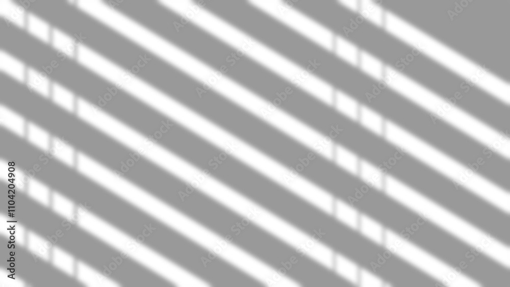 Window Blinds Gobo Effect on a transparent background, 4k UHD, 16:9 ratio. Realistic shadows for overlay, multiply, Linear Burn Blend Modes for mockups. Light casting on a surface.