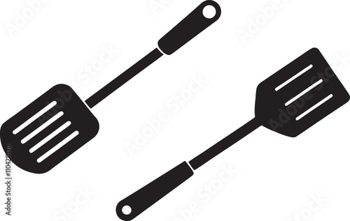 spatula silhouette vector art illustration