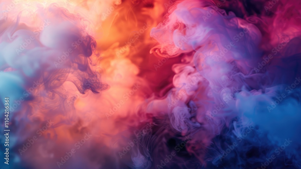 Close-up abstract color background with atmospheric smoke. Close-up abstract color background with atmospheric smoke.
