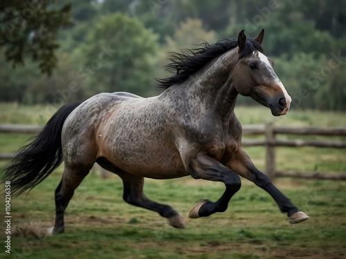 Another horse captured in motion.