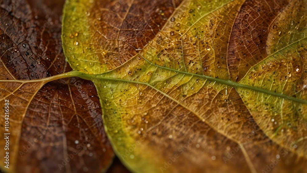 Obraz premium Another macro shot of autumn leaf texture.