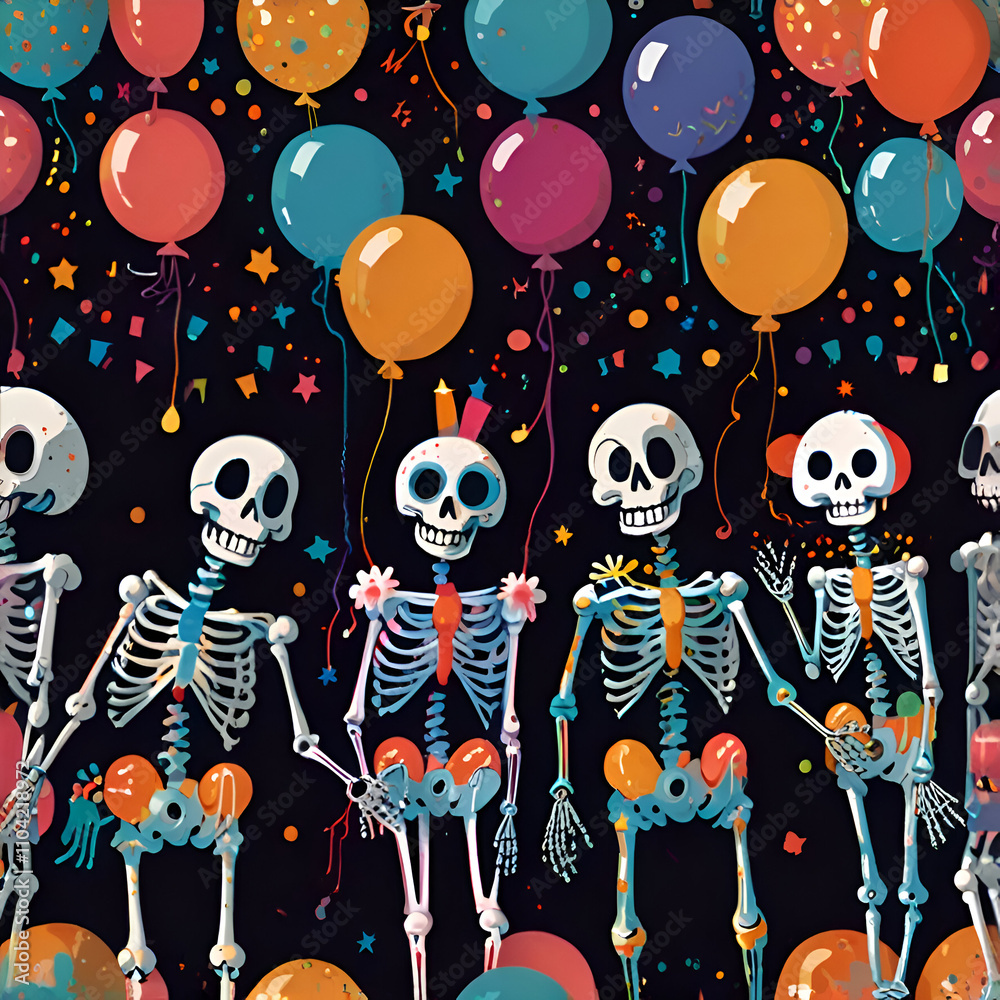 seamless pattern with skulls seamless pattern with skulls