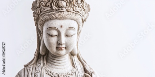 Serene Kwan Yin Statue, Close-Up