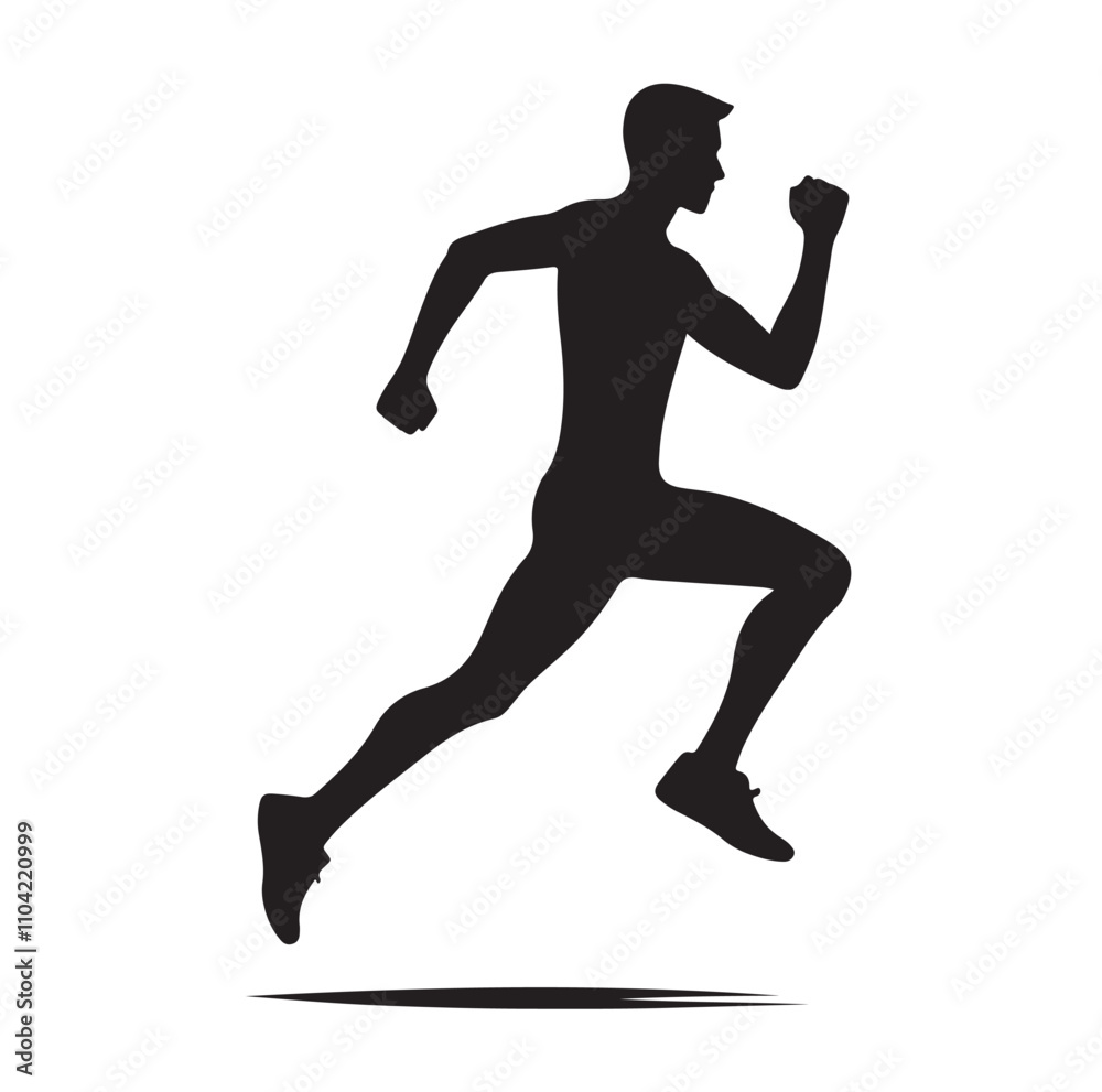 Running men and women, human Running Silhouette vector Running men and women, human Running Silhouette vector