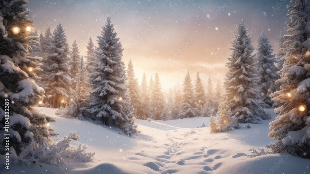 Fototapeta premium Enchanted Winter Forest