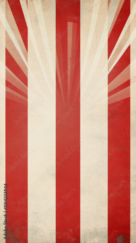 Stripes in alternating red and white colors on a textured surface Stripes in alternating red and white colors on a textured surface