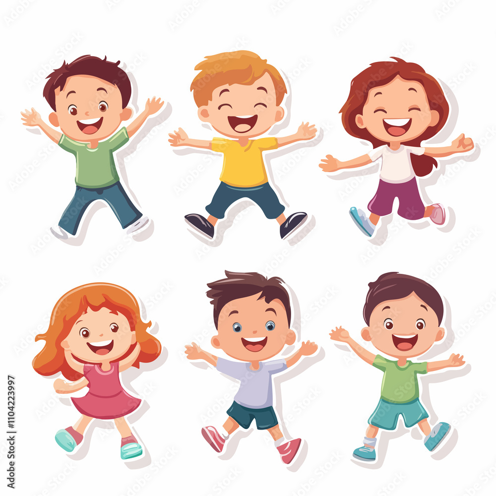 Happy Kids Zone Labels Vector Illustration Isolated Happy Kids Zone Labels Vector Illustration Isolated