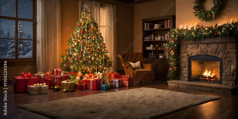 christmas tree with gifts christmas tree with gifts
