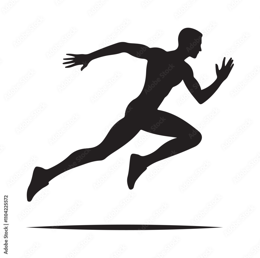 Running men and women, human Running Silhouette vector Running men and women, human Running Silhouette vector
