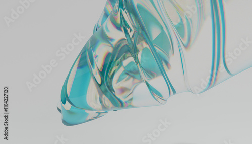 3d abstract glass shape