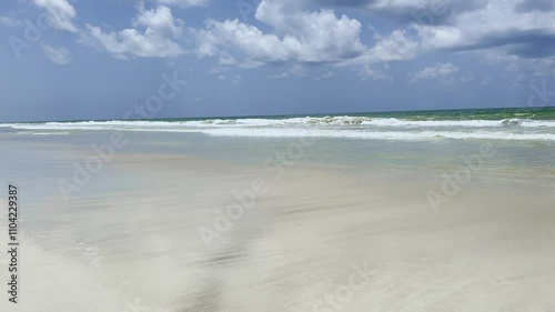 Tropical white beaches with palm trees and azure water of Salalah in 2024